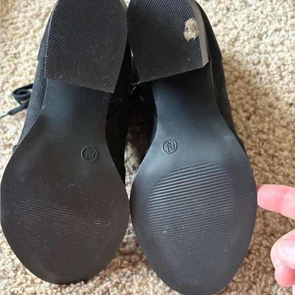 Y2K Women's Black Lace-Up Ankle Boots - Picture 3 of 5